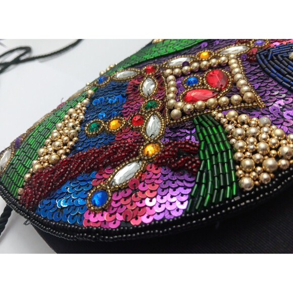 Vintage Handmade Stunning Small Crossbody Bag. Beautiful Handcrafted Bag. - Picture 2 of 7